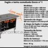 Fogão a lenha inox Oeste n° 1 com saída da fumaça no lado esquerdo - Image 3
