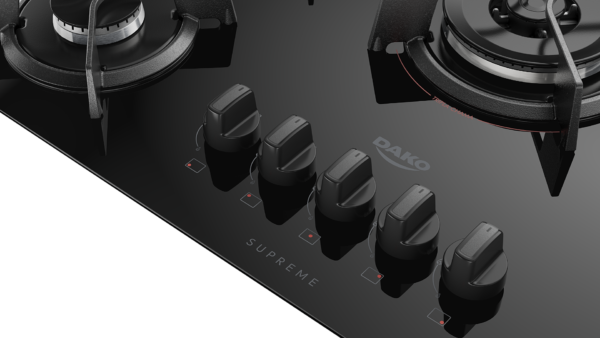 Cooktop 5 Bocas Preto com Mesa de Vidro e Tripla Chama Dako Supreme Bivolt - Image 3