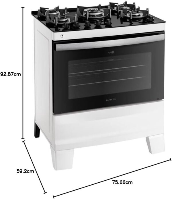 Fogão 5 Bocas Branco com Mesa de Vidro Atlas Agile Up Bivolt - Image 7