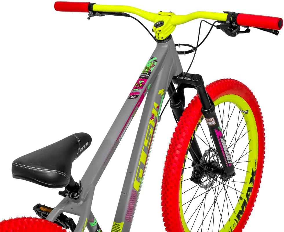 Bicicleta Freeride GTS Aro 26 Freio Hidráulico 7 Marchas - Verde/Vermelho - Image 2