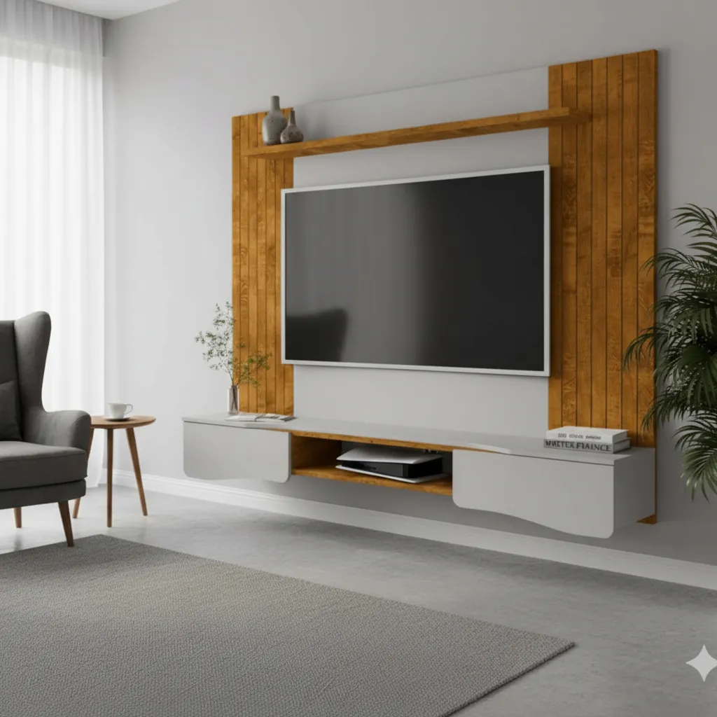 Painel Búzios Moveis Bechara-Naturalle/Off White - Image 6