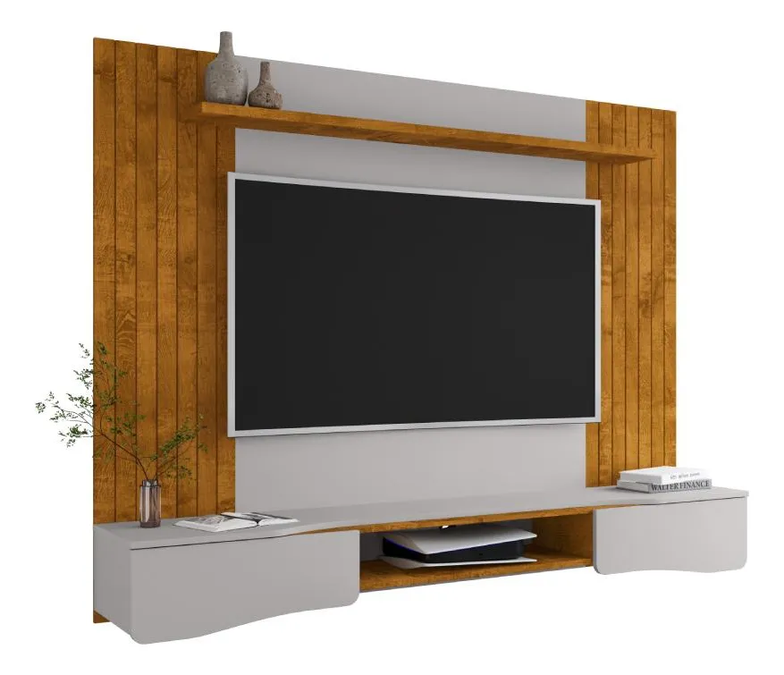 Painel Búzios Moveis Bechara-Naturalle/Off White