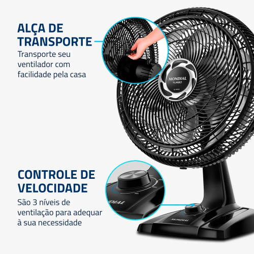 Ventilador 40cm Mondial Turbo NVT-40-8P-NB - Image 4