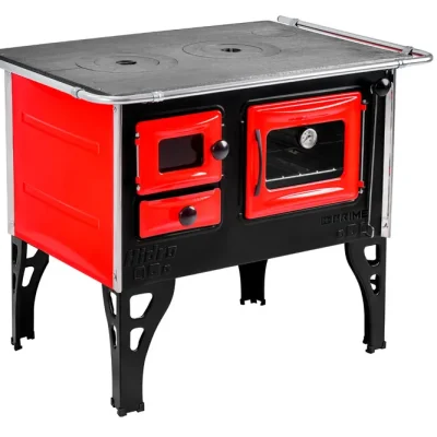 fogao a lenha hidro prime vermelho